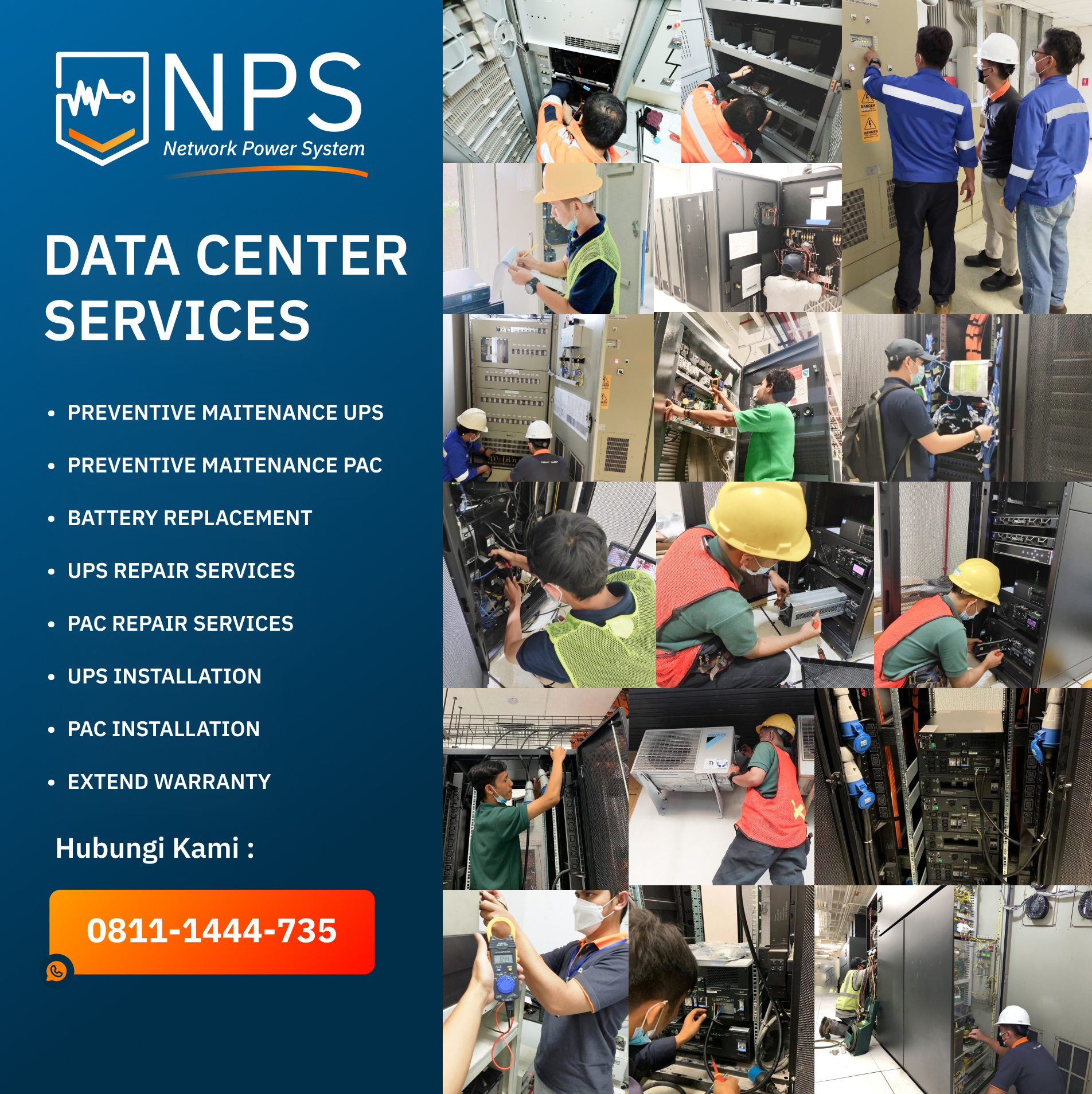 PT. NPS Pemuda Berdikarisma telah berpengalaman menangani pemeliharaan perangkat UPS Vertiv Liebert selama lebih dari 10 tahun. Serahkan urusan pemeliharaan perangkat Anda pada ahlinya yang memberi jaminan kualitas terbaik.
