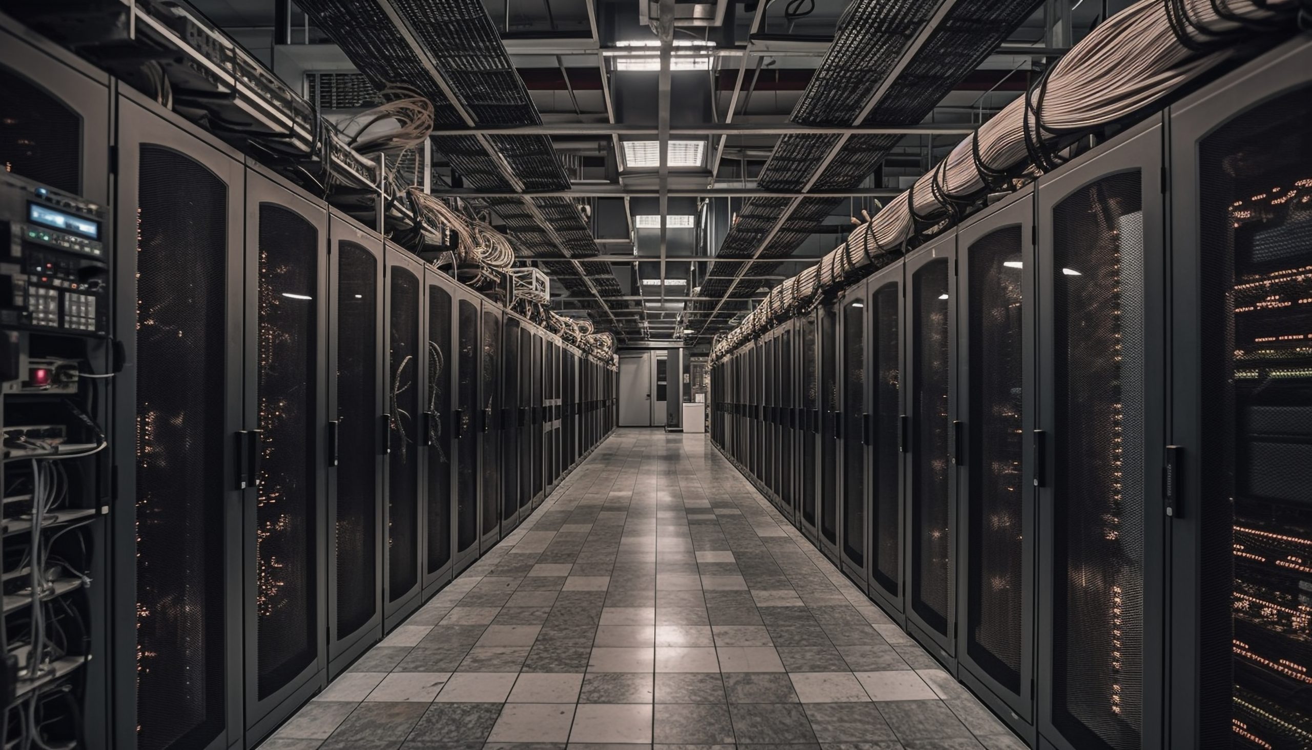 Ilustrasi mitigasi bencana untuk data center, menampilkan perlindungan dari bencana alam seperti banjir dan kebakaran serta bencana siber seperti virus dan phishing, dengan solusi seperti cloud storage dan firewall untuk menjaga keamanan data.
